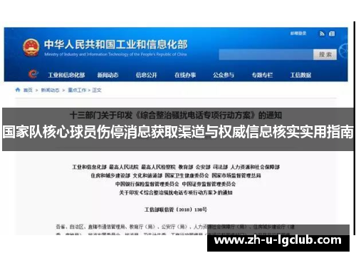 国家队核心球员伤停消息获取渠道与权威信息核实实用指南